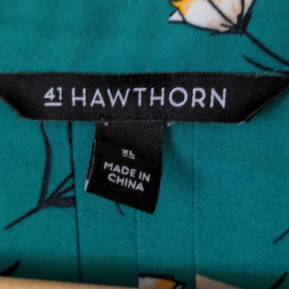 Like NEW 41 Hawthorne Blouse Top With V Neck And Flare Sleeves Size Xl - Picture 2 of 10